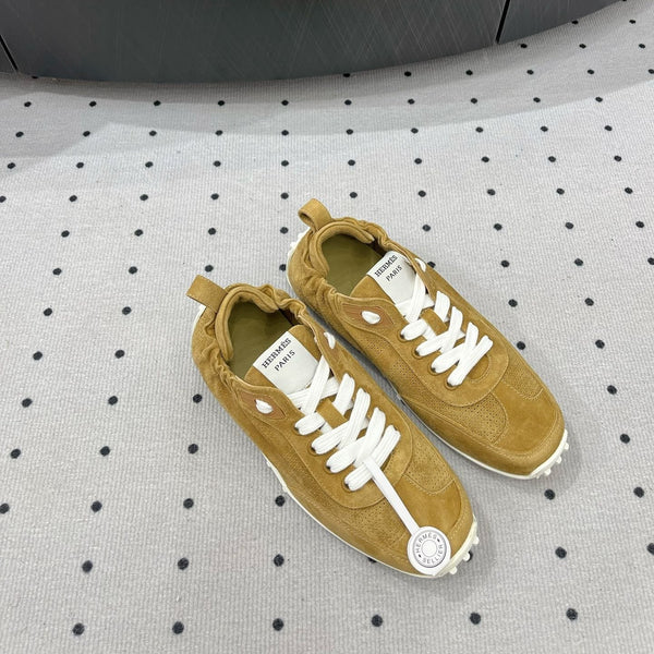 HM Sneaker 10mm In Light Yellow Brown Suede 954742