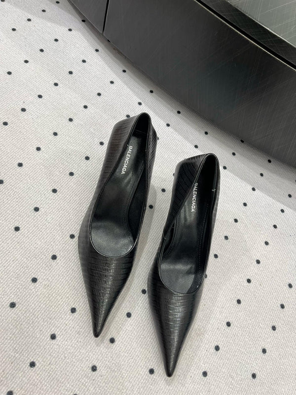 CLASSIC PUMPS 65MM IN BLACK LIZARD PATTERN CALFSKIN