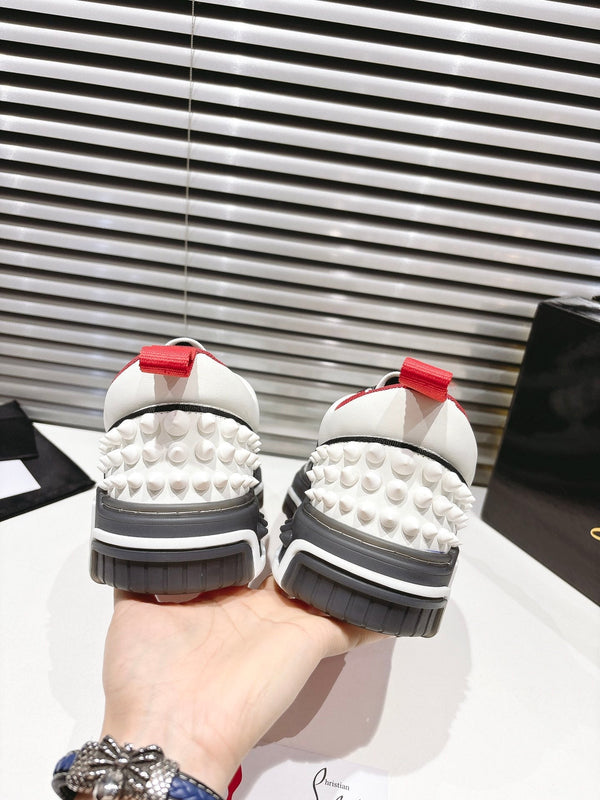 CL 25 Astroloubi Couple's Sneaker Black White Cowhide 323158