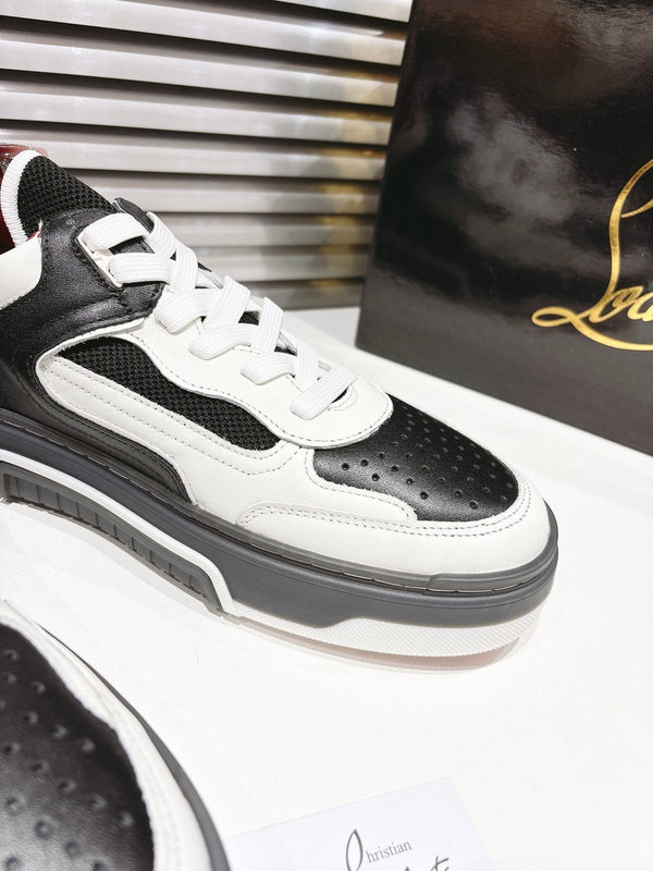 CL 25 Astroloubi Couple's Sneaker Black White Cowhide 323158