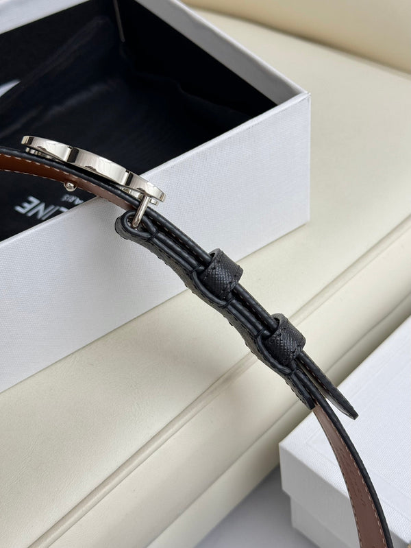 Cintura CEL Silver 25mm Triomphe in tela blu 180416