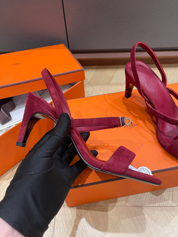 SANDALO GLAMOR 75 IN CAMOSCIO GELSO