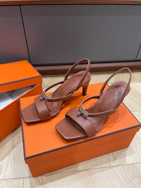 SANDALO GLAMOR 75 IN PELLE DI VITELLO CIOCCOLATO