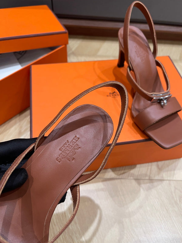 SANDALO GLAMOR 75 IN PELLE DI VITELLO CIOCCOLATO