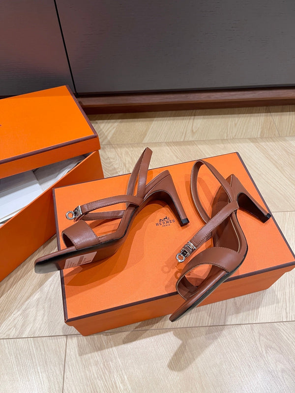 SANDALO GLAMOR 75 IN PELLE DI VITELLO CIOCCOLATO