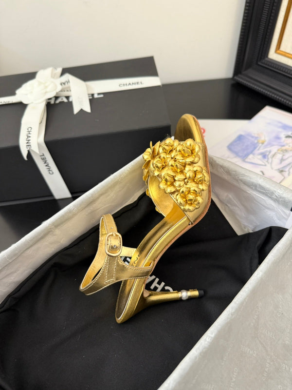 CC 25 Slingback Gold Lambskin 233402