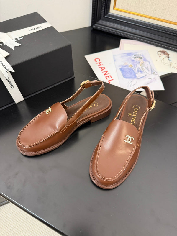 CC 25S Slingback Loafer Chocolate Calfskin