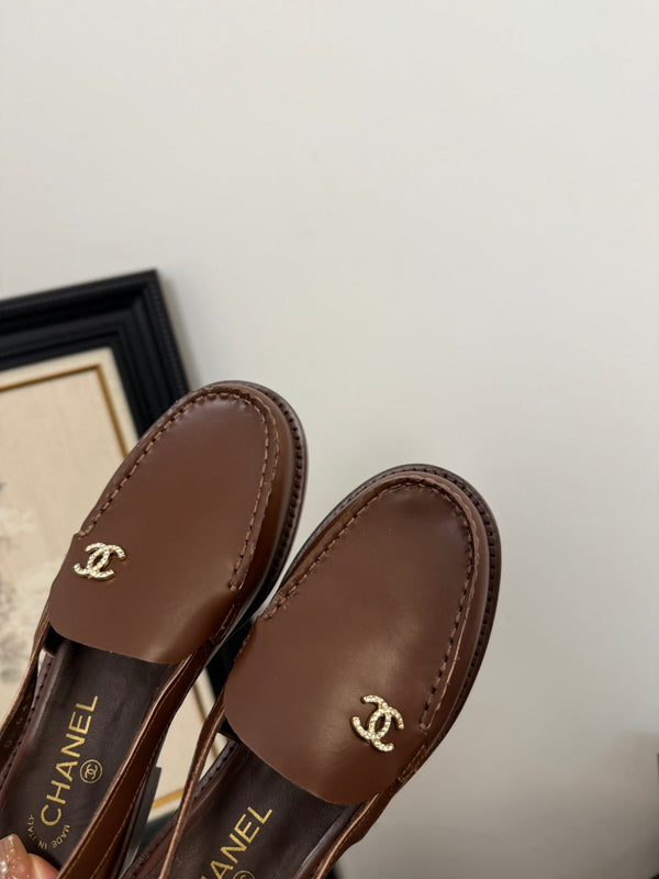 CC 25S Slingback Loafer Chocolate Calfskin