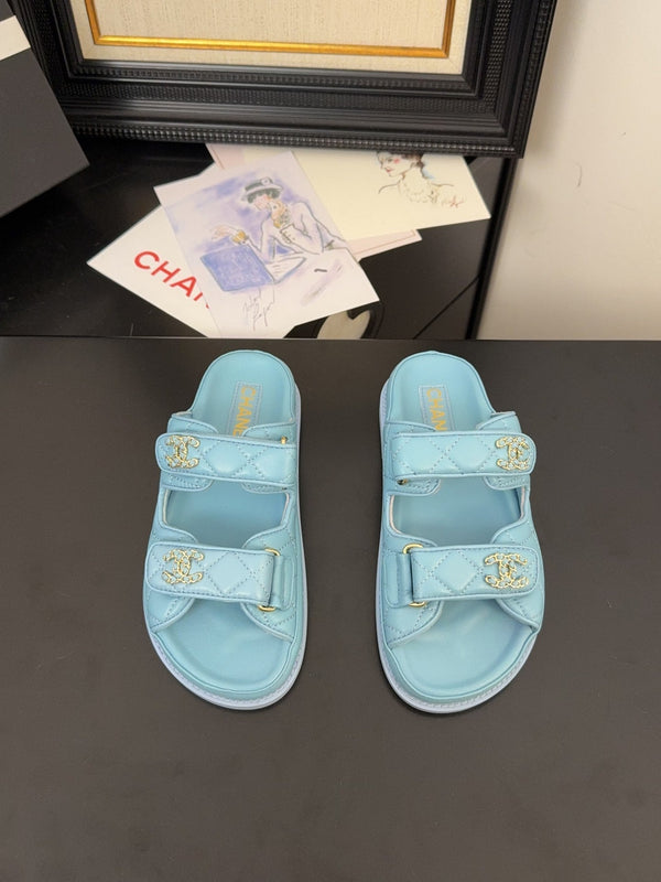 CC 25 Dad Sandal Mule Cloud Blue Vitello