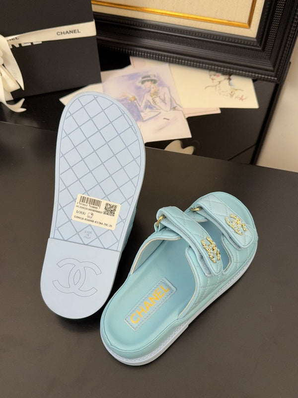 CC 25 Dad Sandal Mule Cloud Blue Vitello