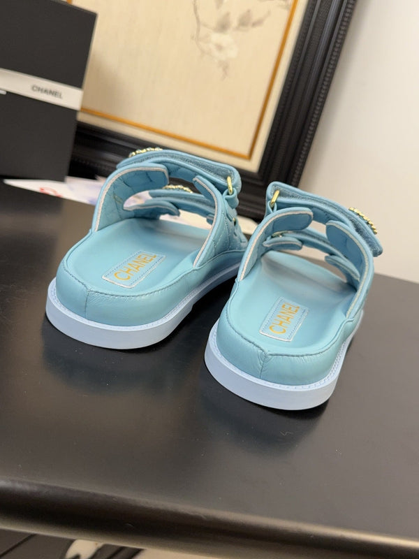 CC 25 Dad Sandal Mule Cloud Blue Vitello