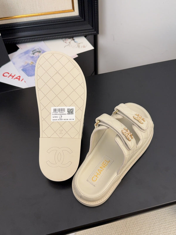 CC 25 Dad Sandal Mule Nude Calfskin