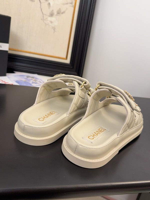 CC 25 Dad Sandal Mule Nude Calfskin