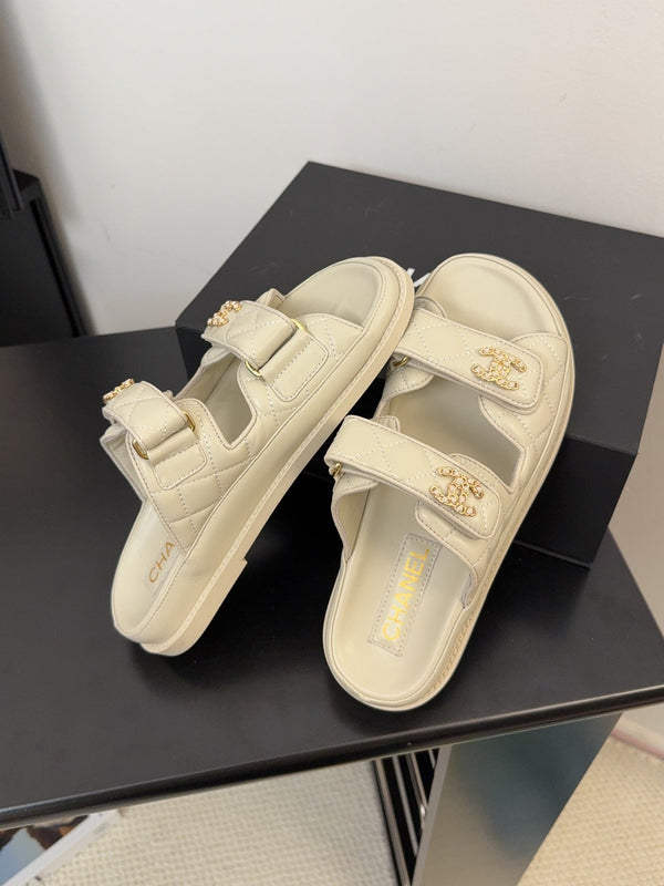 CC 25 Dad Sandal Mule Nude Calfskin