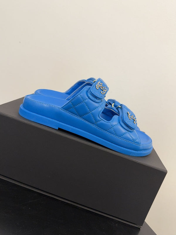 CC 25 Dad Sandal Mule Blue Calfskin