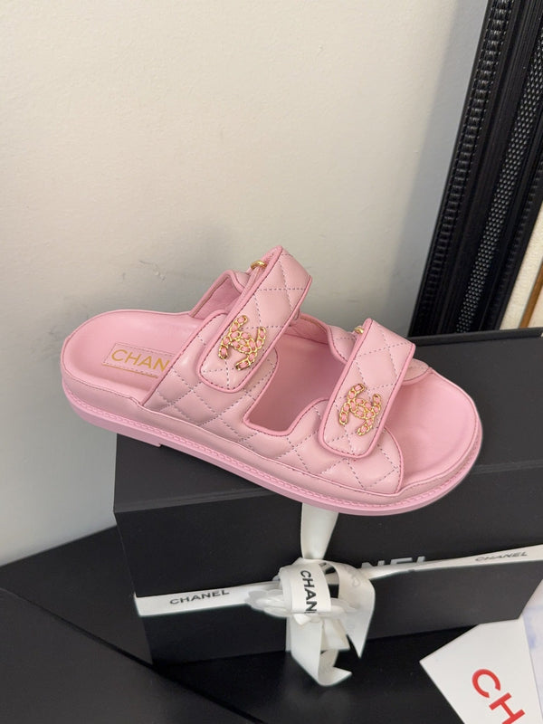CC 25 Dad Sandal Mule Pink Calfskin