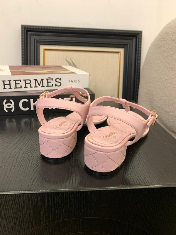 Sandalo infradito CC 25 in pelle doppia C