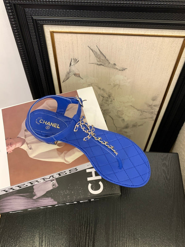 Sandalo infradito CC 25 in pelle doppia C