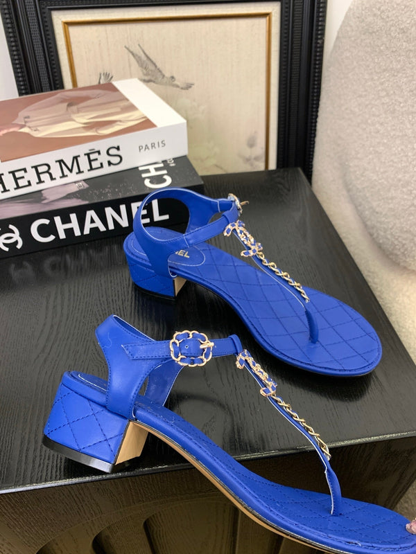 Sandalo infradito CC 25 in pelle doppia C