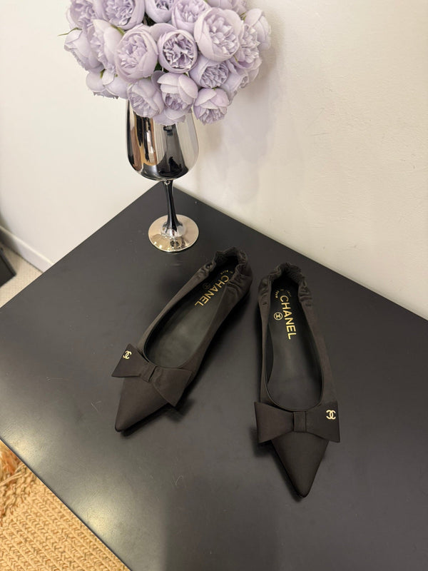 CC 25 Ballet Flats Black Lamskin 330773