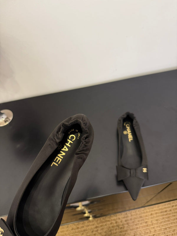 CC 25 Ballet Flats Black Lamskin 330773