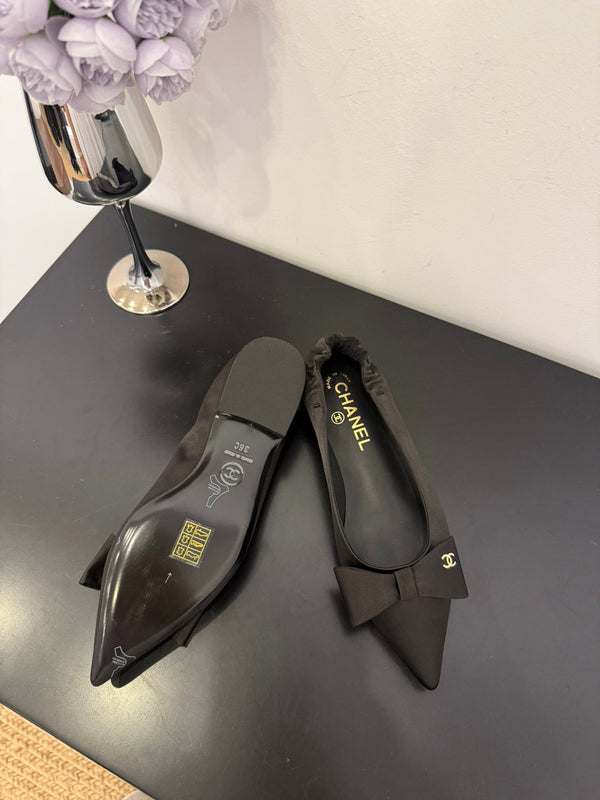 CC 25 Ballet Flats Black Lamskin 330773