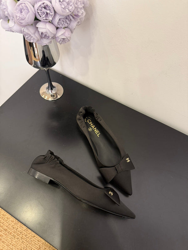 CC 25 Ballet Flats Black Lamskin 330773