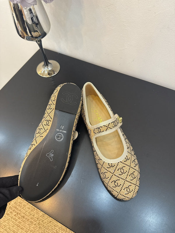 CC 25 Ballet Flats Light Brown Calfskin 331659