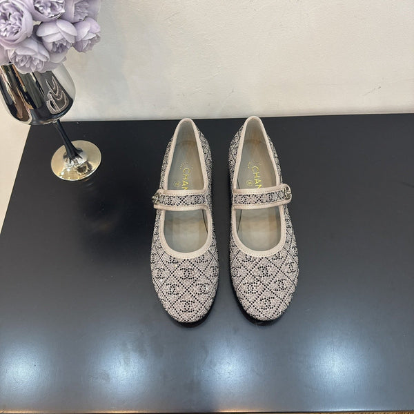 CC 25 Ballet Flats Grey Calfskin 331660