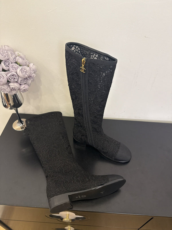 CC 25 Long Boot Black Mesh 354927