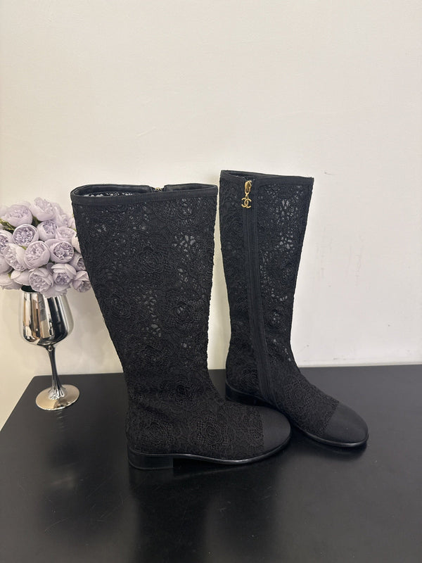 CC 25 Long Boot Black Mesh 354927