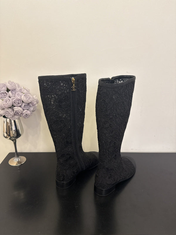 CC 25 Long Boot Black Mesh 354927
