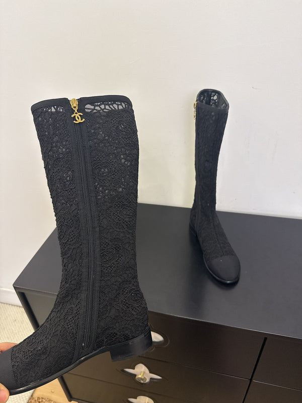 CC 25 Long Boot Black Mesh 354927