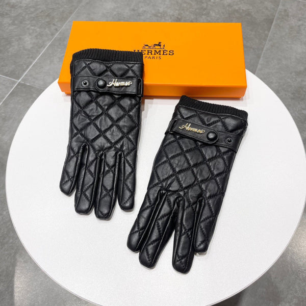 GUANTI IN PELLE DI AGNELLO NERA E FODERA IN LANA 109612