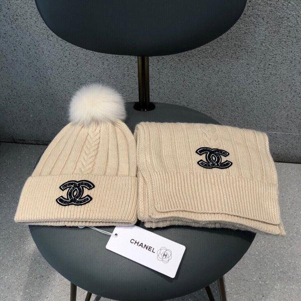 SET SCIARPA E CAPPELLO IN LANA BEIGE BISQUE 420821