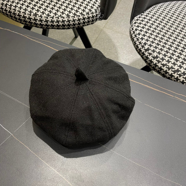 BERET HAT IN BLACK FABRIC 420941