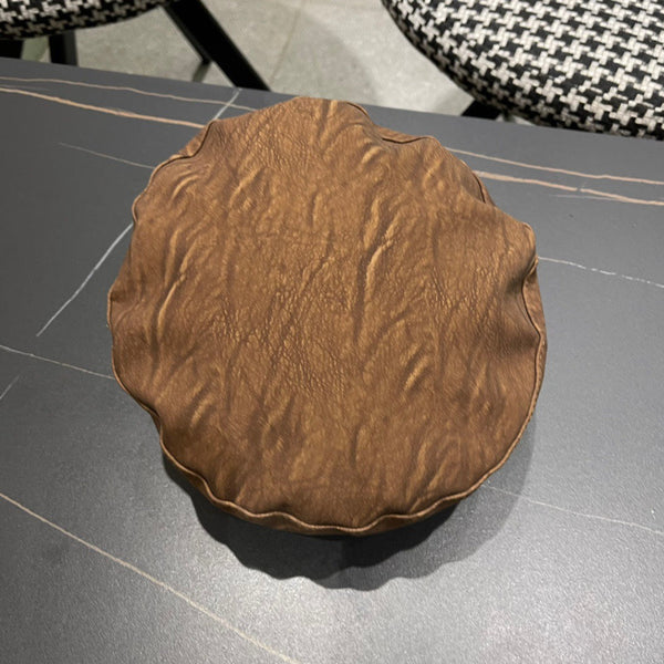 CAPPELLO BAKER BOY IN PELLE DI VITELLO MARRONE PECAN 420947