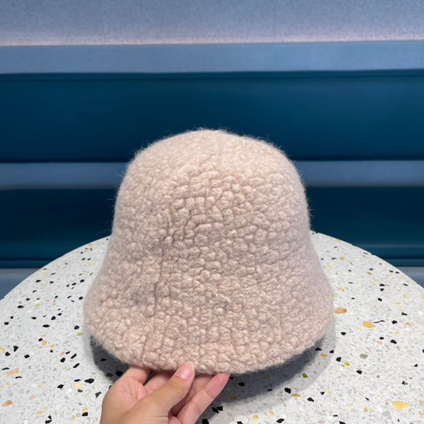 BUCKET HAT IN LIGHT PINK LAMB FUR 422034