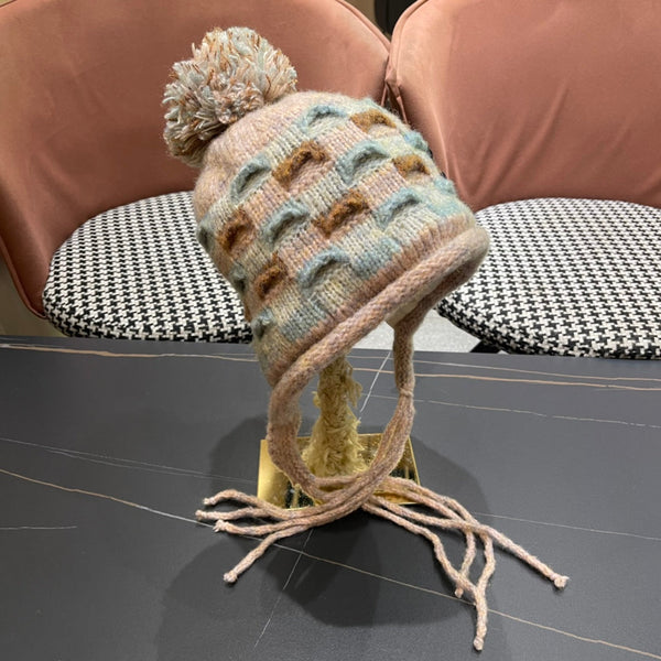 KNITTED WOOL HAT COLORFUL 425767