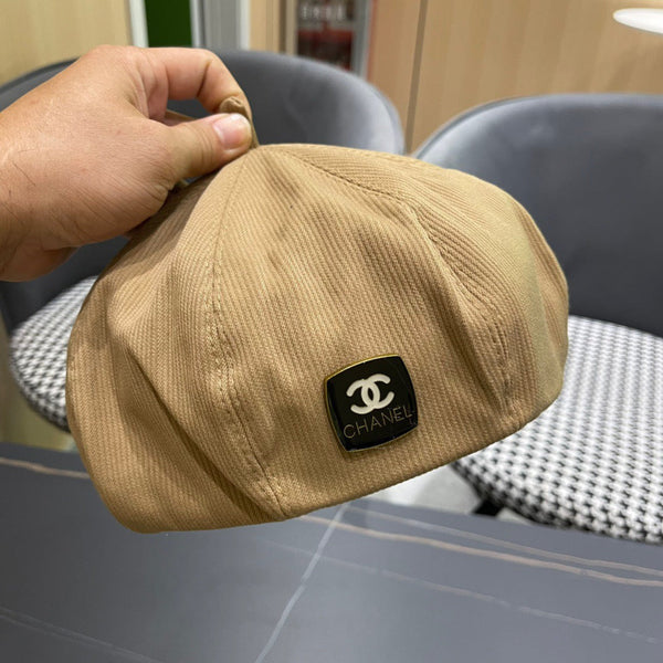 CAPPELLO BASCO IN VELLUTO A COSTE MARRONE SIDRO 429845