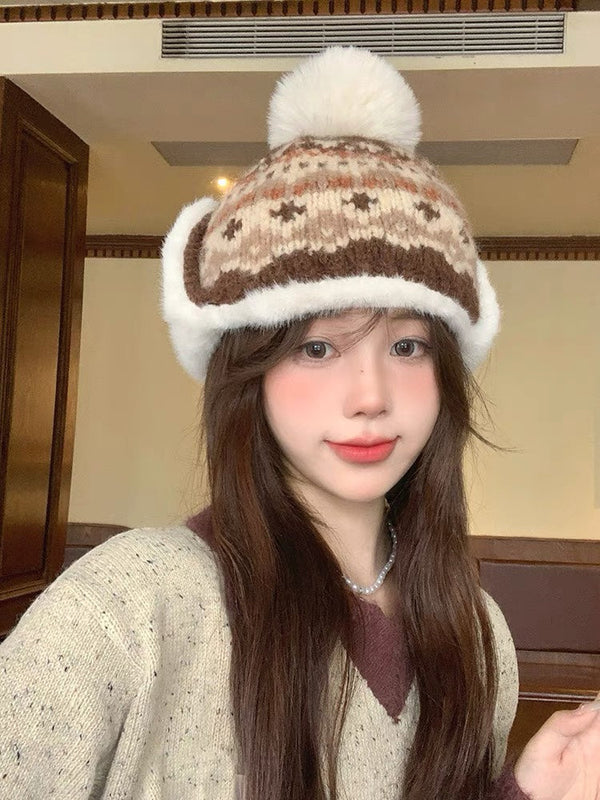 PLUSH WINTER HAT COLORFUL 431204