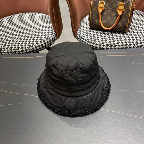 CAPPELLO A SERBATOIO REVERSIBILE IN NAPPA E SHEARLING NERO 436510