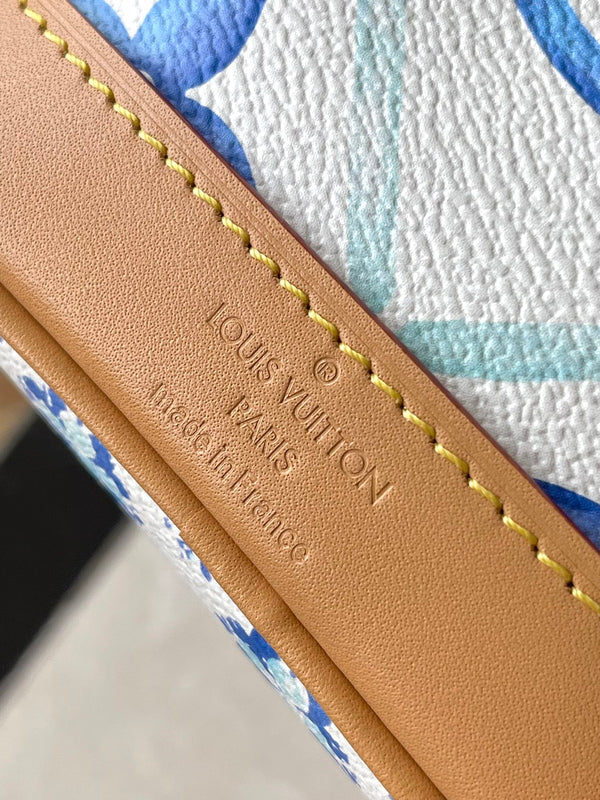 NANO NOAH 16 IN TELA CON PIASTRELLE MONOGRAMMA BLU LAGUNA