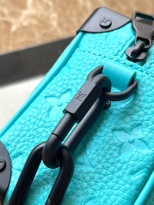 MINI BAULE MORBIDO 18 IN BLU TURCHESE TAURILLON