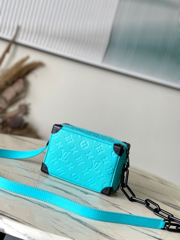 MINI BAULE MORBIDO 18 IN BLU TURCHESE TAURILLON