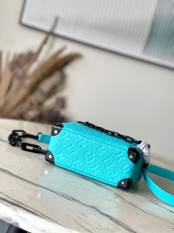 MINI BAULE MORBIDO 18 IN BLU TURCHESE TAURILLON