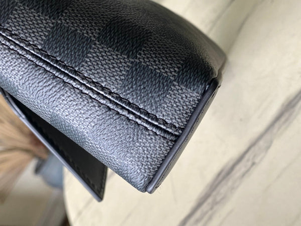 BORSA DA DECOLLO 30 IN TELA DAMIER GRAPHITE GRIGIO NERO