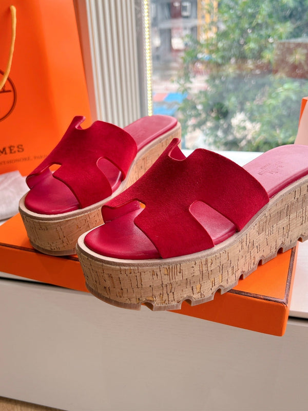 SANDALO EZE 65 SCAMOSCIATO CILIEGIA