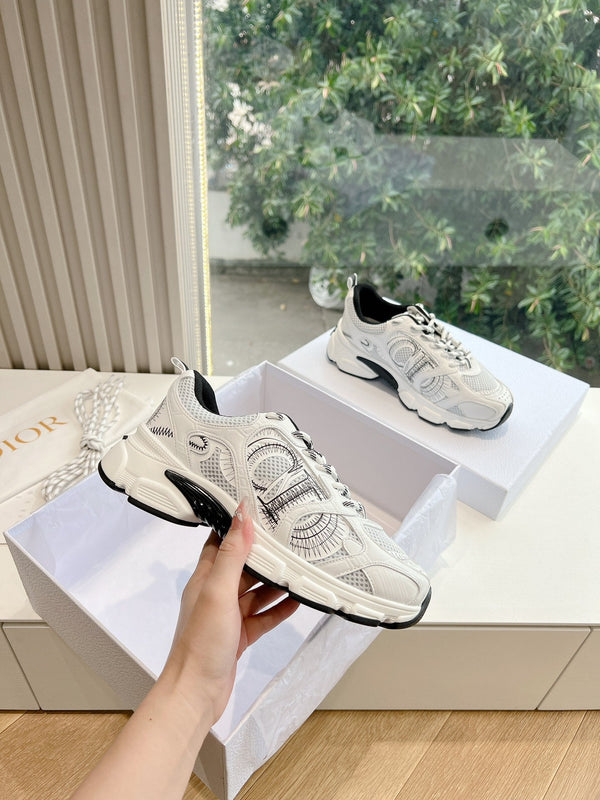 CD Chrono Sneaker Mesh with Leather-Effect Panels 241615