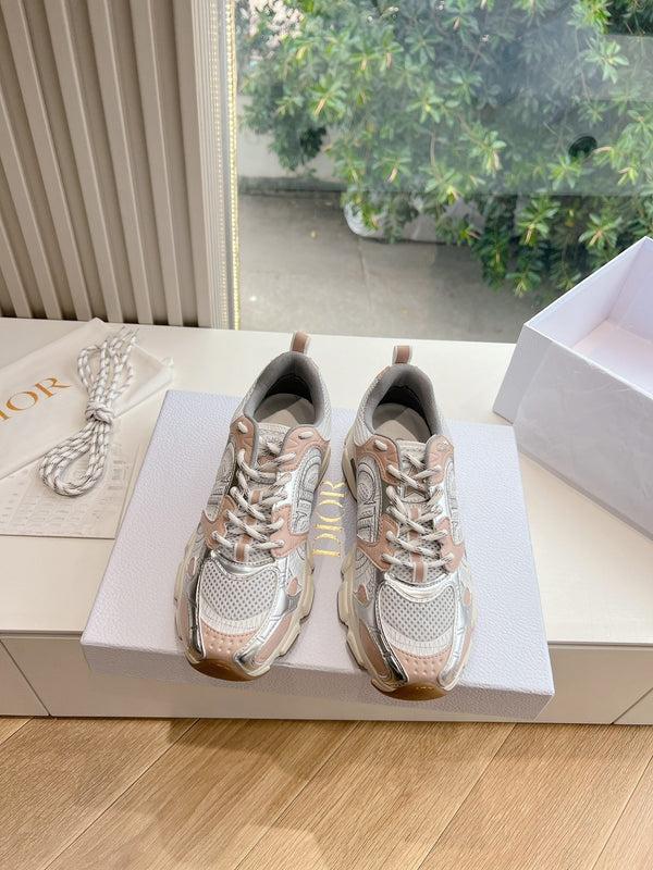 CD Chrono Sneaker Mesh with Leather-Effect Panels 241615